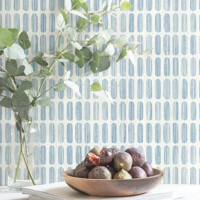 York Wallcoverings Petite Pergola Blue Wallpaper - SKU MN1942
