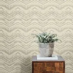 York Wallcoverings Petite Watercolor Chevron Cream Wallpaper - SKU BW3912