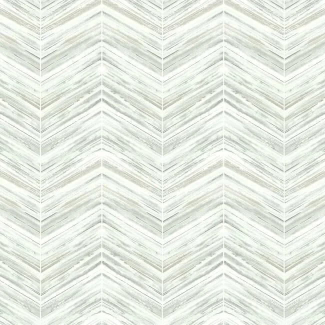 BW3913 | Petite Watercolor Chevron White & Grey Wallpaper