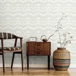 York Wallcoverings Petite Watercolor Chevron White & Grey Wallpaper - SKU BW3913