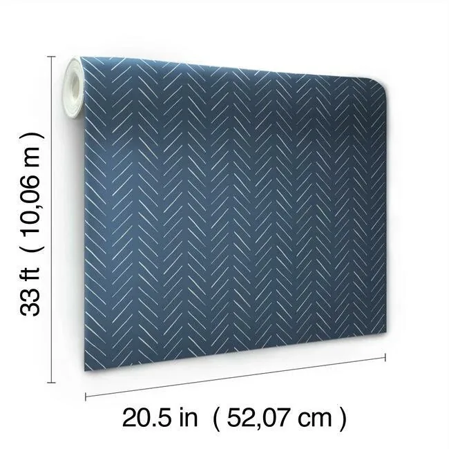 York Wallcoverings Pick-Up Sticks Blue Wallpaper - SKU MK1173