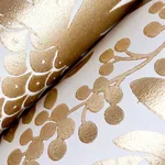 York Wallcoverings Pineapple Damask Gold Wallpaper - SKU RF7482