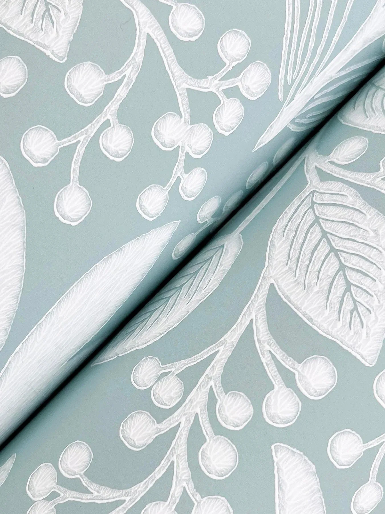 York Wallcoverings Pineapple Damask Light Blue Wallpaper - SKU RF7484