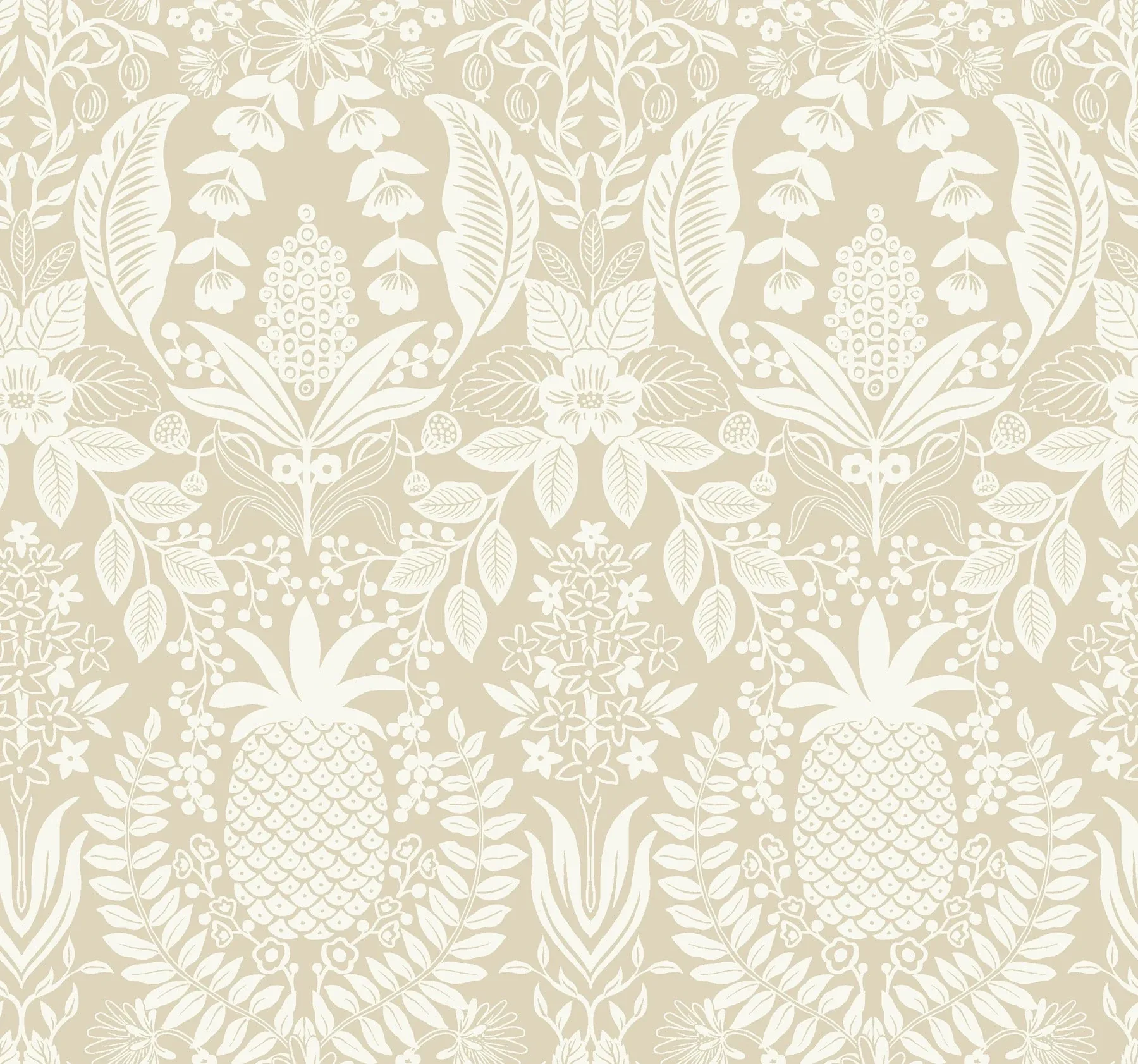 RF7485 | Pineapple Damask Linen Wallpaper