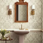 York Wallcoverings Pineapple Damask Linen Wallpaper - SKU RF7485
