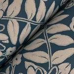 York Wallcoverings Pineapple Damask Navy Wallpaper - SKU RF7486