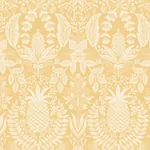 York Wallcoverings Pineapple Damask Yellow Wallpaper - SKU RF7481