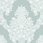 York Wallcoverings Pineapple Plantation Blue Wallpaper - SKU DM4973