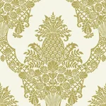 York Wallcoverings Pineapple Plantation Gold Wallpaper - SKU DM4971