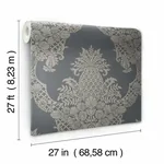 York Wallcoverings Pineapple Plantation Grey Wallpaper - SKU DM4975