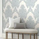York Wallcoverings Pineapple Plantation Periwinkle & White Wallpaper - SKU DM4974