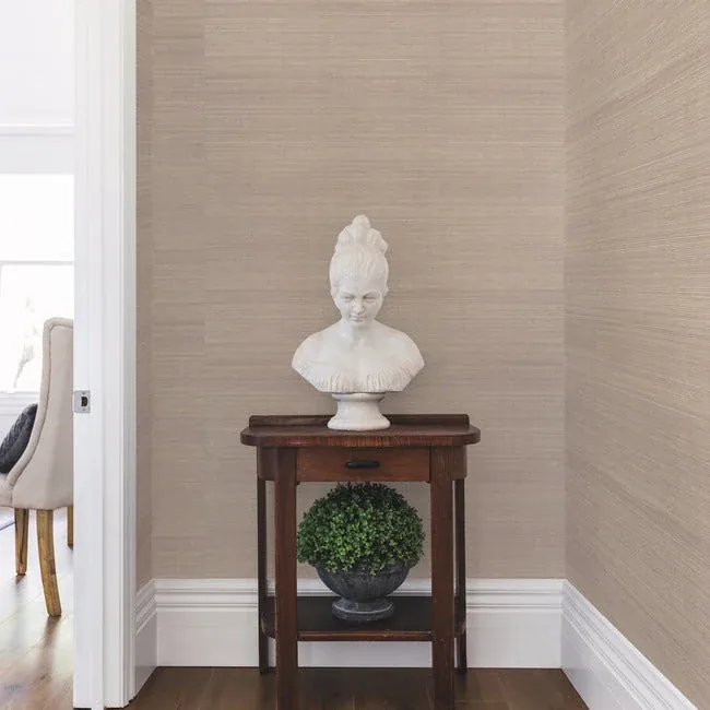 York Wallcoverings Plain Sisal Grasscloth White Wallpaper - SKU VG4406