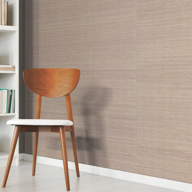 York Wallcoverings Plain Sisal Grasscloth White Wallpaper - SKU VG4406
