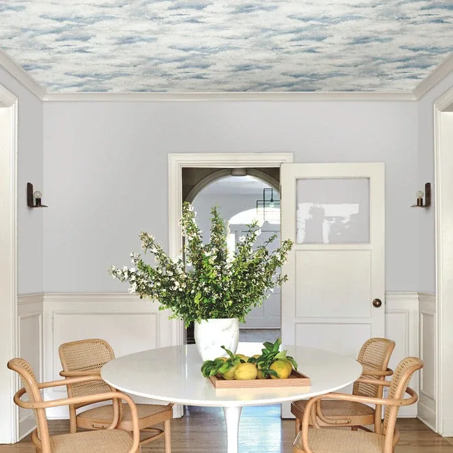 York Wallcoverings Plein Air Blue Wallpaper - SKU MN1812