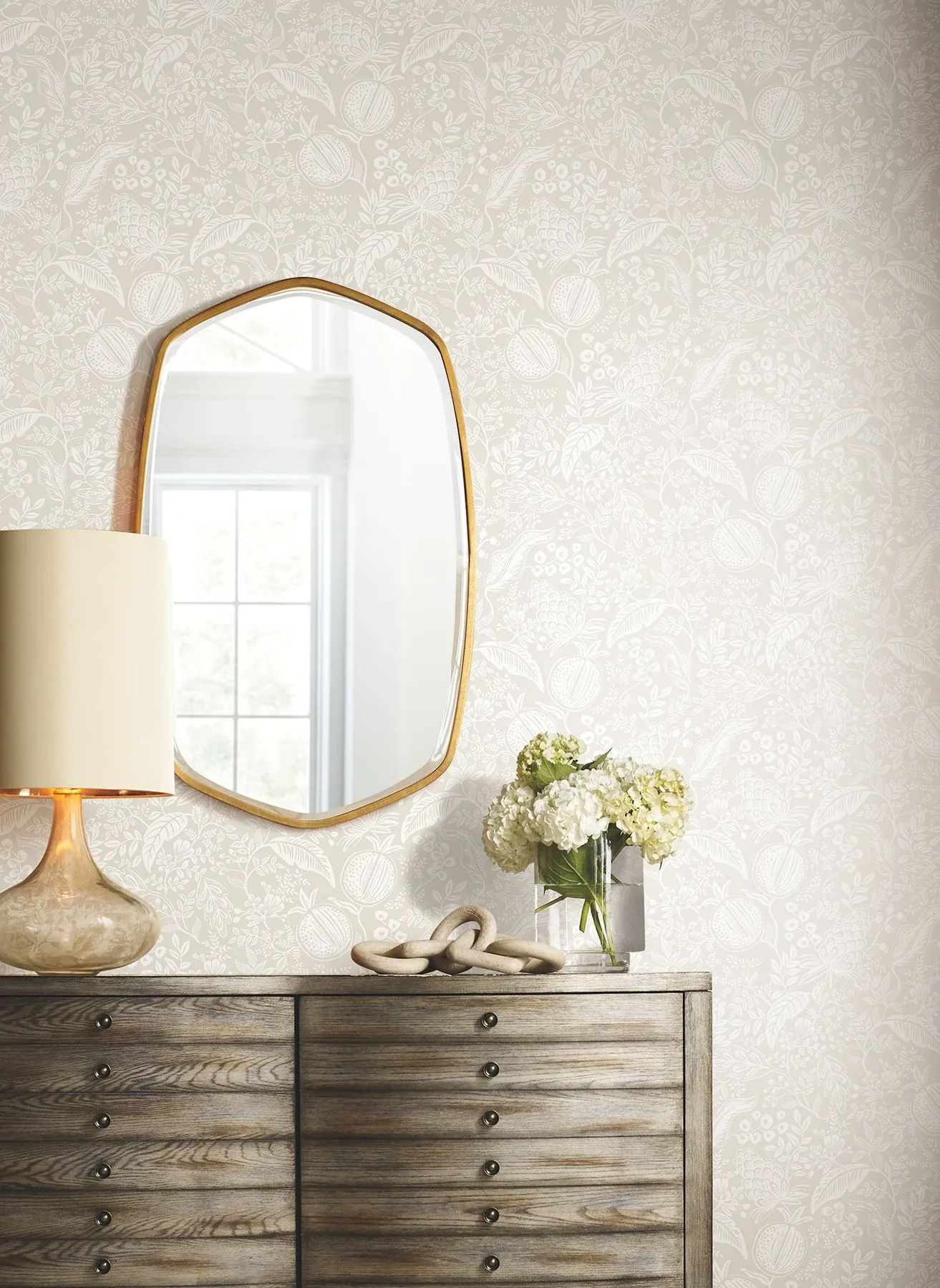 York Wallcoverings Pomegranate Beige & White Peel & Stick Wallpaper - SKU PSW1629RL