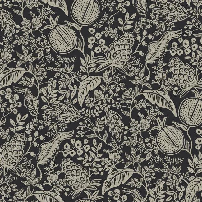RP7389 | Pomegranate Black Wallpaper