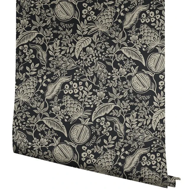 York Wallcoverings Pomegranate Black Wallpaper - SKU RP7389