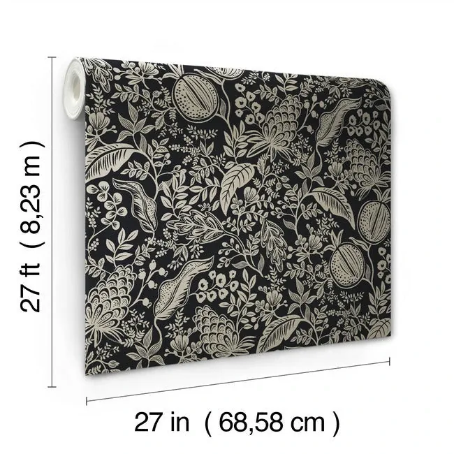 York Wallcoverings Pomegranate Black Wallpaper - SKU RP7389