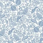 York Wallcoverings Pomegranate White & Blue Wallpaper - SKU RP7390