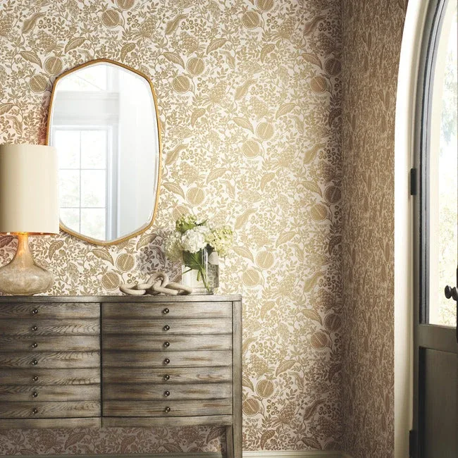 York Wallcoverings Pomegranate White Wallpaper - SKU RP7391