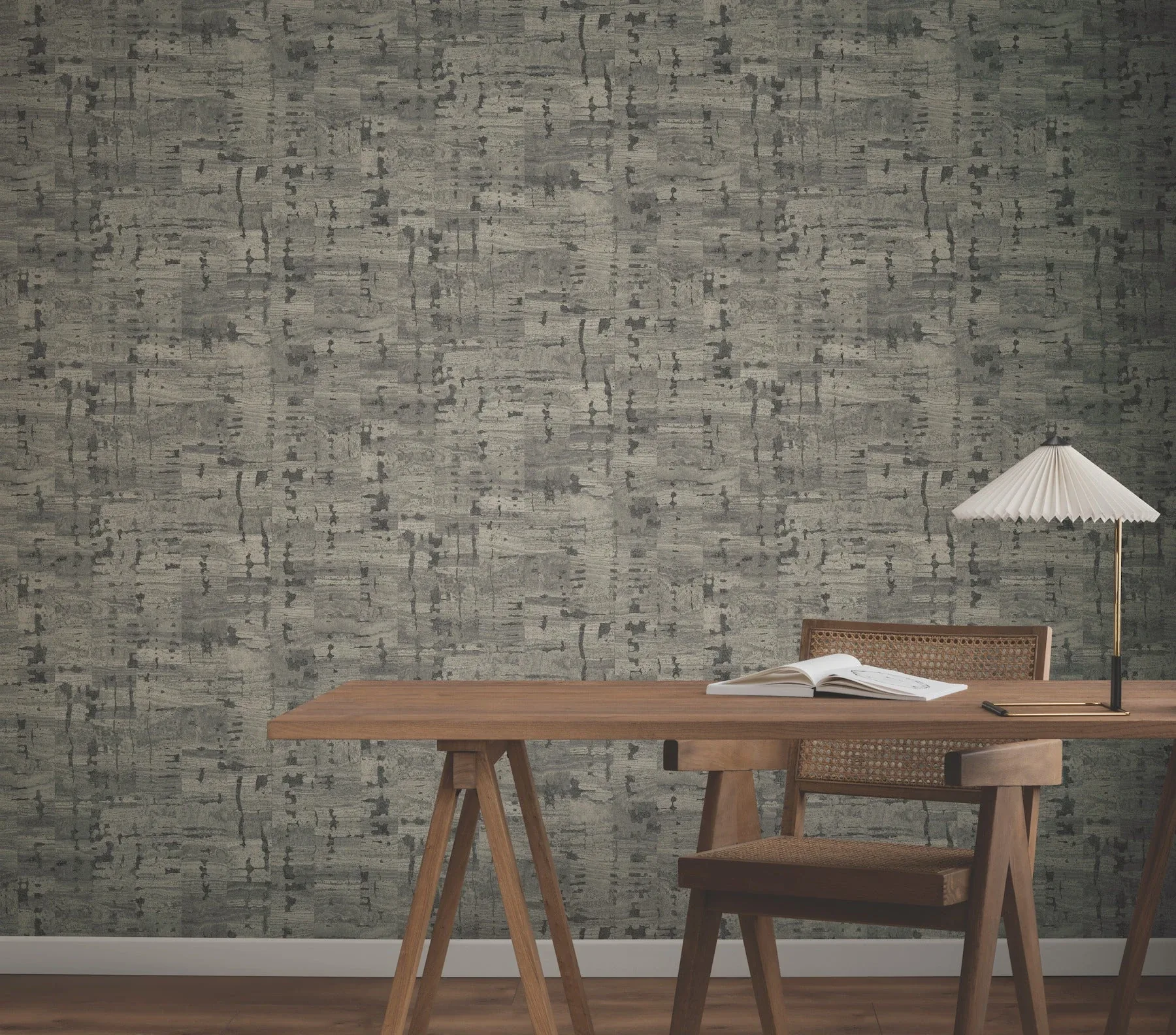 York Wallcoverings Pop The Cork Charcoal Wallpaper | Wallpaper Twins York Wallcoverings Pop The Cork Charcoal Wallpaper - SKU GN2654