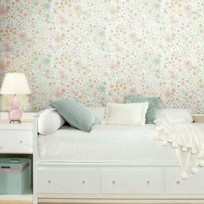 York Wallcoverings Posey Sidewall Pastel Peel & Stick Wallpaper - SKU PSW1186RL