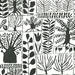 York Wallcoverings Primitive Trees Black & White Wallpaper - SKU BW3862