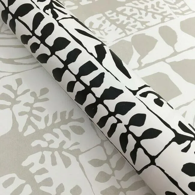 York Wallcoverings Primitive Trees Black & White Wallpaper - SKU BW3862