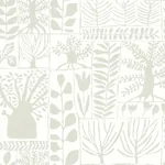 York Wallcoverings Primitive Trees White & Cream Wallpaper - SKU BW3861