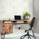 York Wallcoverings Primitive Trees White & Cream Wallpaper - SKU BW3861