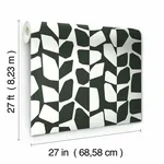 York Wallcoverings Primitive Vines Black & White Wallpaper - SKU BW3893