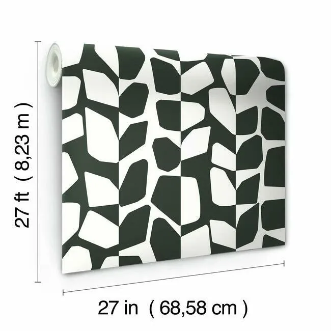 York Wallcoverings Primitive Vines Black & White Wallpaper - SKU BW3893