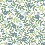 York Wallcoverings Primrose Blue & White Peel & Stick Wallpaper - SKU PSW1316RL