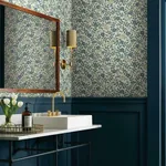 York Wallcoverings Primrose Blue & White Peel & Stick Wallpaper - SKU PSW1316RL
