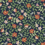 York Wallcoverings Primrose Rose & Navy Peel & Stick Wallpaper | Wallpaper Twins York Wallcoverings Primrose Rose & Navy Peel & Stick Wallpaper - SKU PSW1314RL