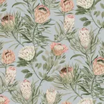 York Wallcoverings Protea Dusty Blue & Coral Wallpaper | Wallpaper Twins York Wallcoverings Protea Dusty Blue & Coral Wallpaper - SKU BL1755