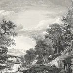 York Wallcoverings Provincial Scenic Black Wall Mural | Wallpaper Twins York Wallcoverings Provincial Scenic Black Wall Mural - SKU MU0270M
