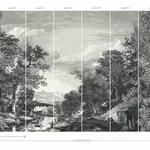 York Wallcoverings Provincial Scenic Black Wall Mural | Wallpaper Twins York Wallcoverings Provincial Scenic Black Wall Mural - SKU MU0270M