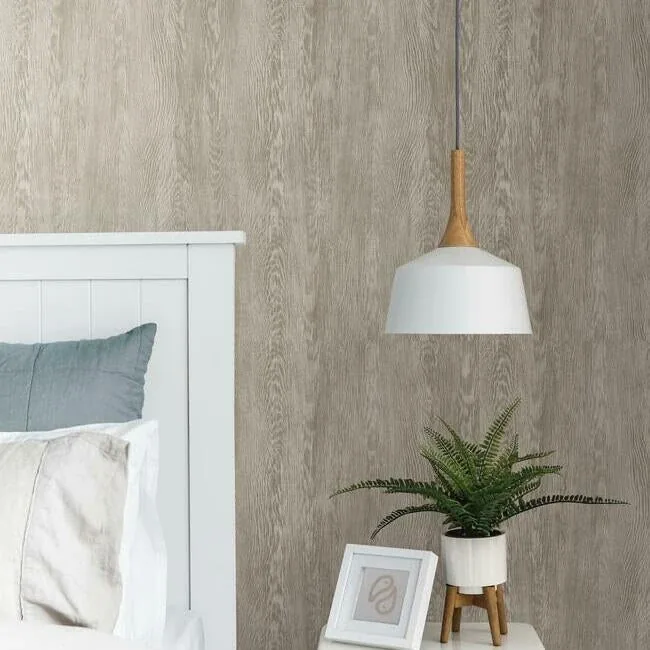 York Wallcoverings Quarter Sawn Wood Brown Wallpaper - SKU FH4054