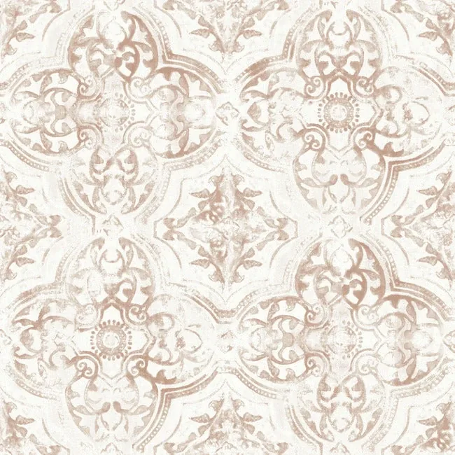 York Wallcoverings Quartet Off White & Tan Wallpaper - SKU MN1892