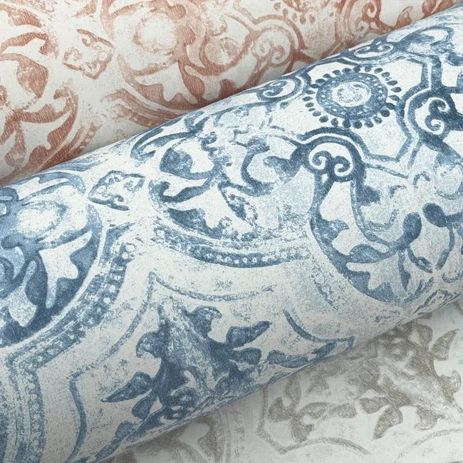 York Wallcoverings Quartet Off White & Tan Wallpaper | Wallpaper Twins York Wallcoverings Quartet Off White & Tan Wallpaper - SKU MN1892