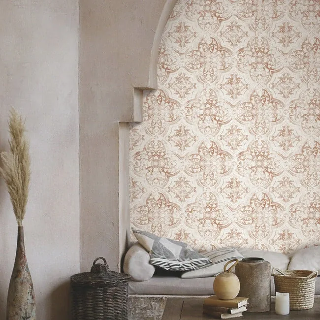York Wallcoverings Quartet Off White & Tan Wallpaper | Wallpaper Twins York Wallcoverings Quartet Off White & Tan Wallpaper - SKU MN1892