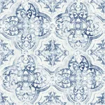 York Wallcoverings Quartet White & Blue Wallpaper | Wallpaper Twins York Wallcoverings Quartet White & Blue Wallpaper - SKU MN1891