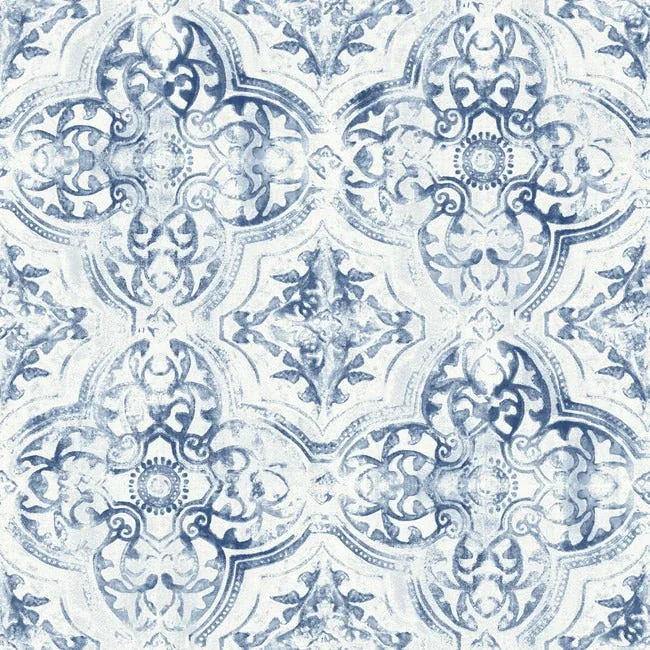MN1891 | Quartet White & Blue Wallpaper