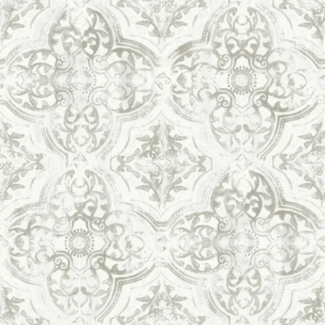 York Wallcoverings Quartet White & Neutral Wallpaper - SKU MN1893