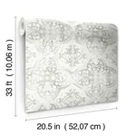 York Wallcoverings Quartet White & Neutral Wallpaper - SKU MN1893