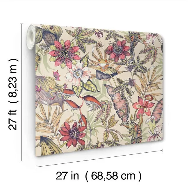 York Wallcoverings Rainforest Cream Wallpaper | Wallpaper Twins York Wallcoverings Rainforest Cream Wallpaper - SKU BL1704