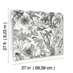 York Wallcoverings Rainforest White & Charcoal Wallpaper | Wallpaper Twins York Wallcoverings Rainforest White & Charcoal Wallpaper - SKU BL1703