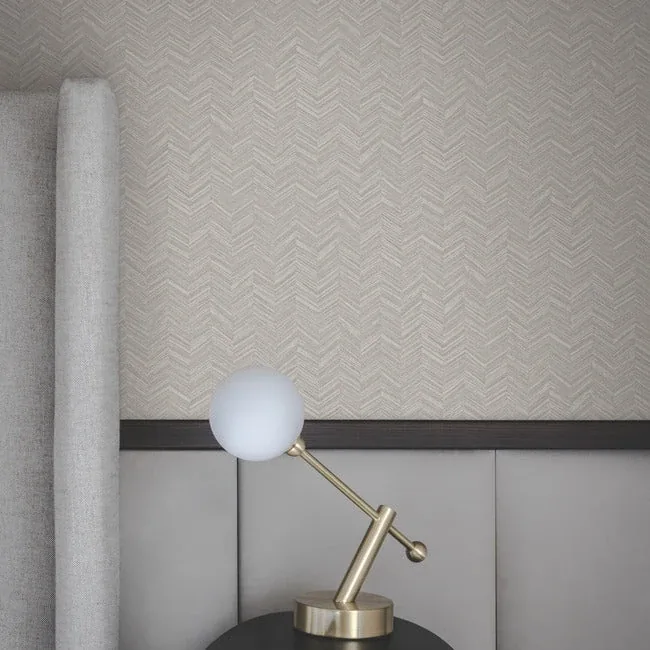 York Wallcoverings Raised Chevron Light Grey Wallpaper - SKU SI25360
