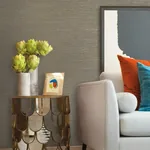 York Wallcoverings Ramie Weave Dark Grey Wallpaper | Wallpaper Twins York Wallcoverings Ramie Weave Dark Grey Wallpaper - SKU CD1038N